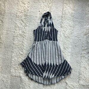 Mari Navy and White Dress